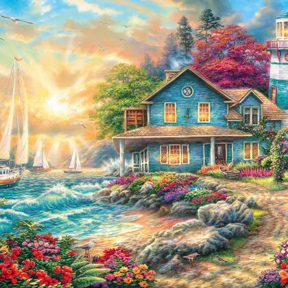 Cherry Pazzi Пъзел 2000 ел Sunrise by the sea