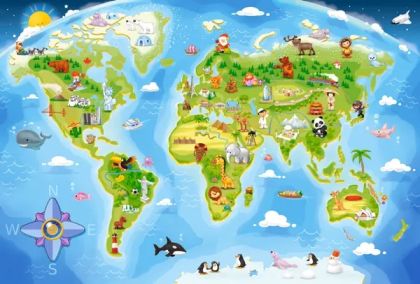 Пъзел 40 ел. макси С-040117-1 World Map