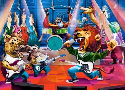 Пъзел CASTORLAND 300 ел В-030453 Animals Rock Concert