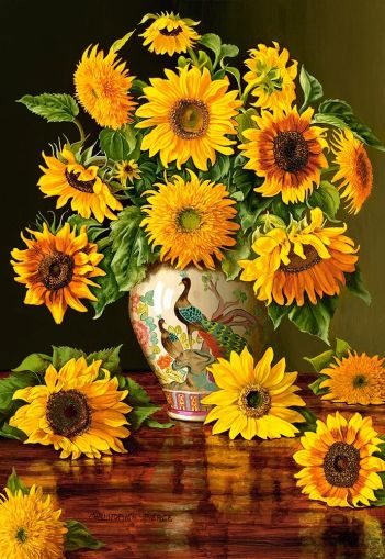 Пъзел Castorland 1000 ел. С-103843-2 Sunflowers in a Peacock Vase