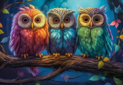 Пъзел Castorland 1000 ел. С - 105175-2 Three Little Owls