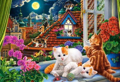 Пъзел Castorland 1500 ел. C-152056-2 Kittens on the Roof