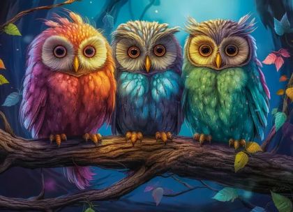 Пъзел CASTORLAND 300 ел.  Three Little owls