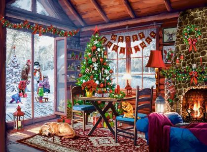 Пъзел Castorland  2000 ел. Christmas Cottage