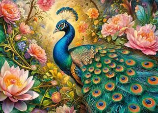 пъзел Cherry Pazzi 1000 ел. Peacock"s Paradise