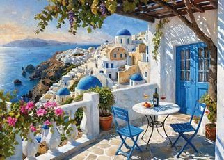 пъзел Cherry Pazzi 1000 ел. Santorini Blues
