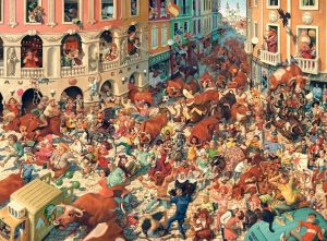 Пъзел CASTORLAND 3000 ел Bull Run in Pampeluna