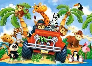 Пъзел 60 ел. В-06793-1 Softies on Safari