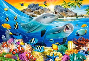 Пъзел Castorland 1000 ел. C-104611-2 Dolphins in the Tropics