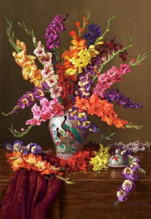 Пъзел Castorland 1000 ел. C-104949-2 Gladioli in Chinese Vase