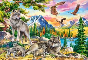 Пъзел Castorland 1000 ел. C-104970-2 Wolf Family and Eagels