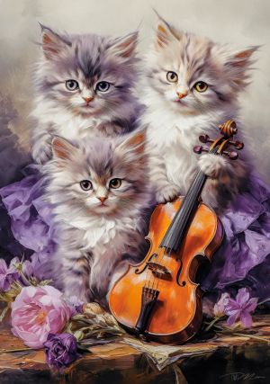 Пъзел CASTORLAND 500 ел. Muzical Kittens