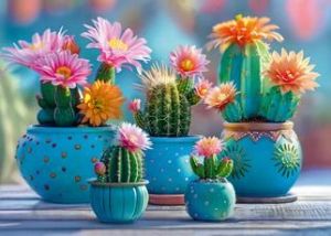 пъзел Cherry Pazzi 1000 ел. Bloomy Cactus Fireworks