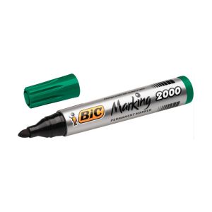 Маркер BIC перманентен - зелен цвят,объл връх